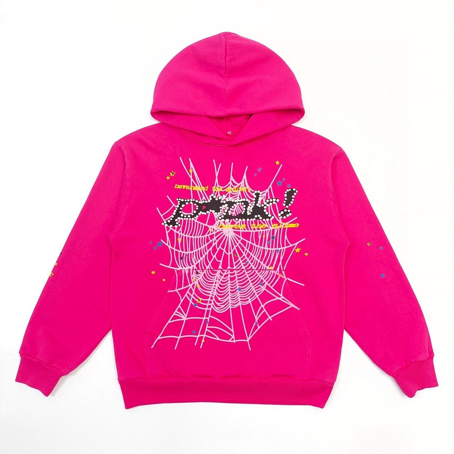 Cross border exclusive 500g Meichao PINK spider web hooded sweatshirt Sp5derhoodies hoodie (33)
