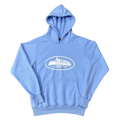 Corteiz X Slaughter Gang 21 Savage Blue Graphic Pullover Hoodie