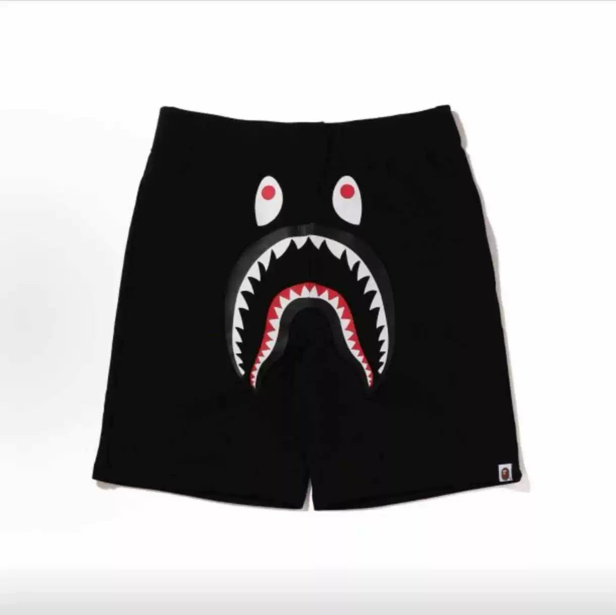 BAPE Style Shark Casual Shorts - Solid Black