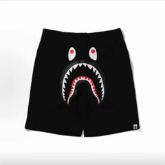 BAPE Style Shark Casual Shorts - Solid Black
