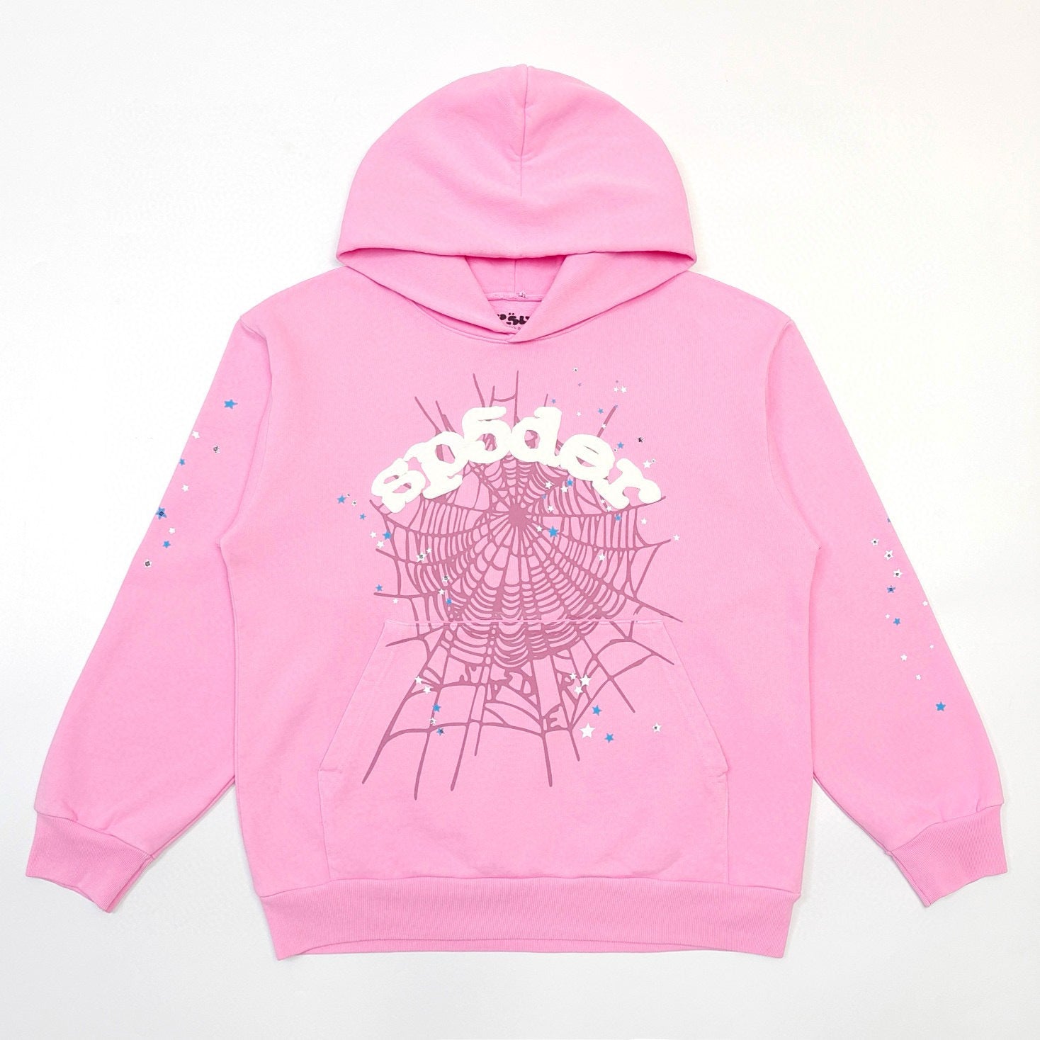 Cross border exclusive 500g Meichao PINK spider web hooded sweatshirt Sp5derhoodies hoodie (20)
