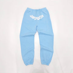 Spider Sp5der Reversed Logo Light Blue Jogger Sweatpants
