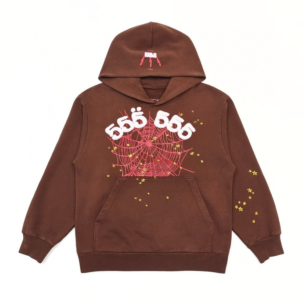 Cross border exclusive 500g Meichao PINK spider web hooded sweatshirt Sp5derhoodies hoodie (33)
