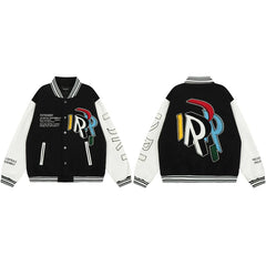 Represent Multi‑Color R Logo Graphic Varsity Jacket