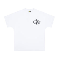 Corteiz X Slaughter Gang 21 Savage White Graphic Short Sleeve T‑shirt