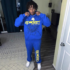 Cross border exclusive 500g Meichao PINK spider web hooded sweatshirt Sp5derhoodies hoodie (33)