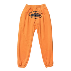 Corteiz X Slaughter Gang 21 Savage Orange Graphic Jogger Pants
