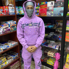 Cross border exclusive 500g Meichao PINK spider web hooded sweatshirt Sp5derhoodies hoodie (33)