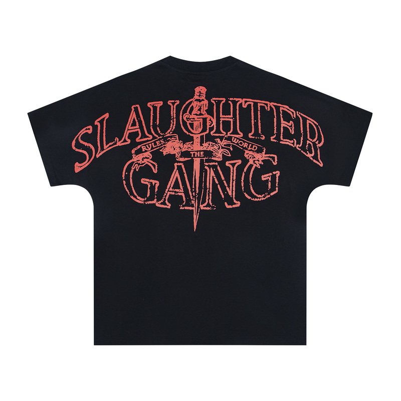 Corteiz X Slaughter Gang 21 Savage Graphic Short Sleeve T‑shirt