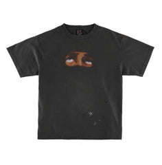 Saint Michael Masked Eyes Distressed Vintage Black Tee