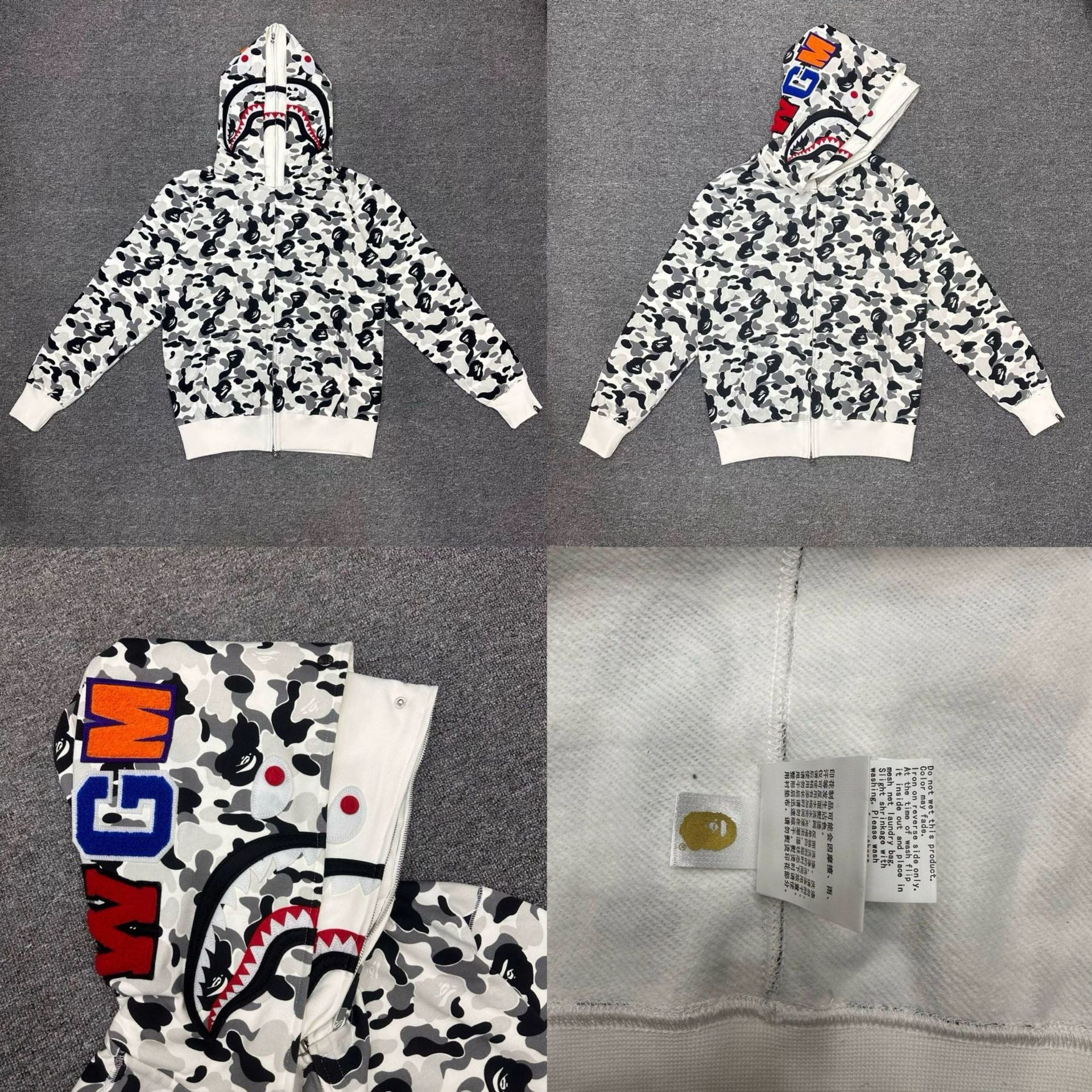 BAPE Shark Double-Layer Hood City Camo Zip