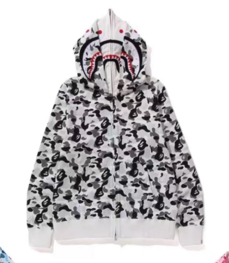 BAPE Shark Double-Layer Hood City Camo Zip
