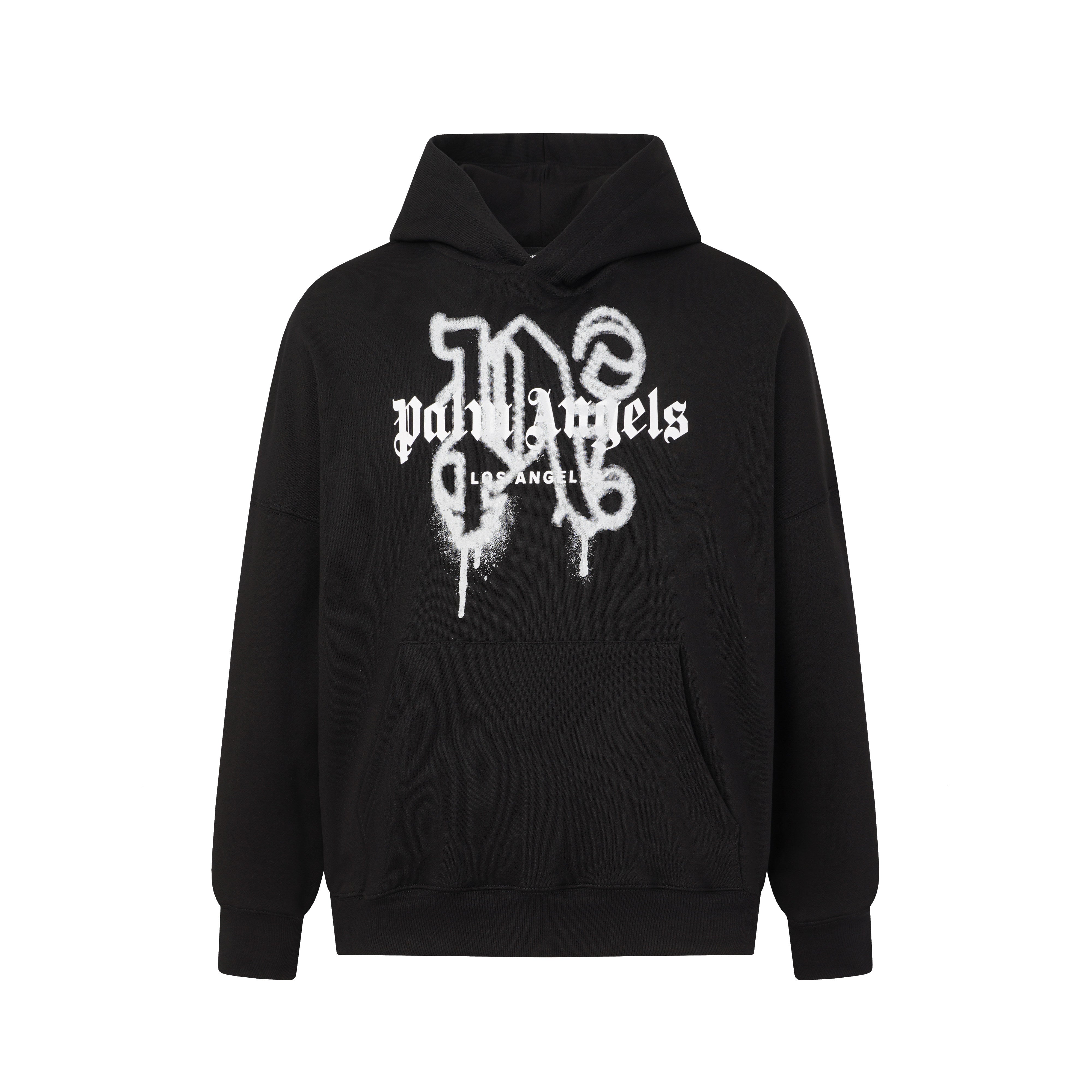 Palm Angels Spray Paint Graffiti Logo Oversized Hoodie