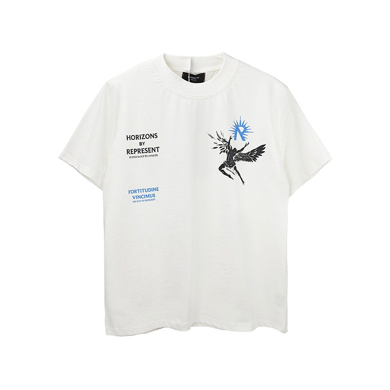 Represent Horizons Multi‑Chest Graphic Print Oversized T‑Shirt