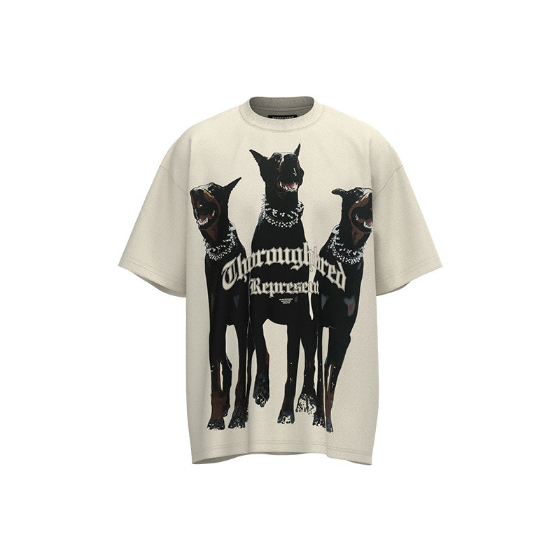 Represent Thoroughbred Doberman Graphic Print Oversized T‑Shirt