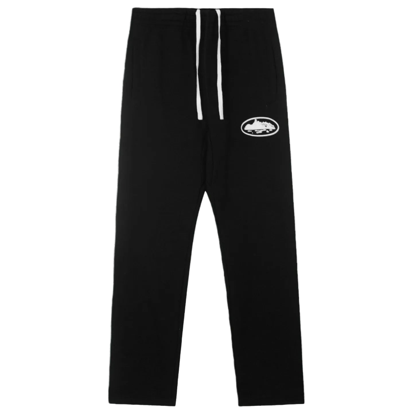Corteiz Oval Island Logo Drawstring Straight‑Leg Sweatpants