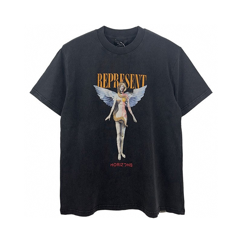 Represent Horizons Angel Snake Graphic Print Oversized T‑Shirt