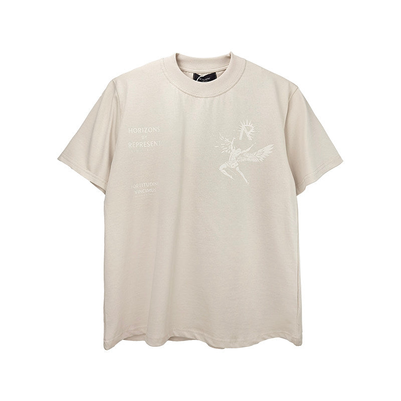 Represent Horizons Multi‑Chest Graphic Print Oversized T‑Shirt