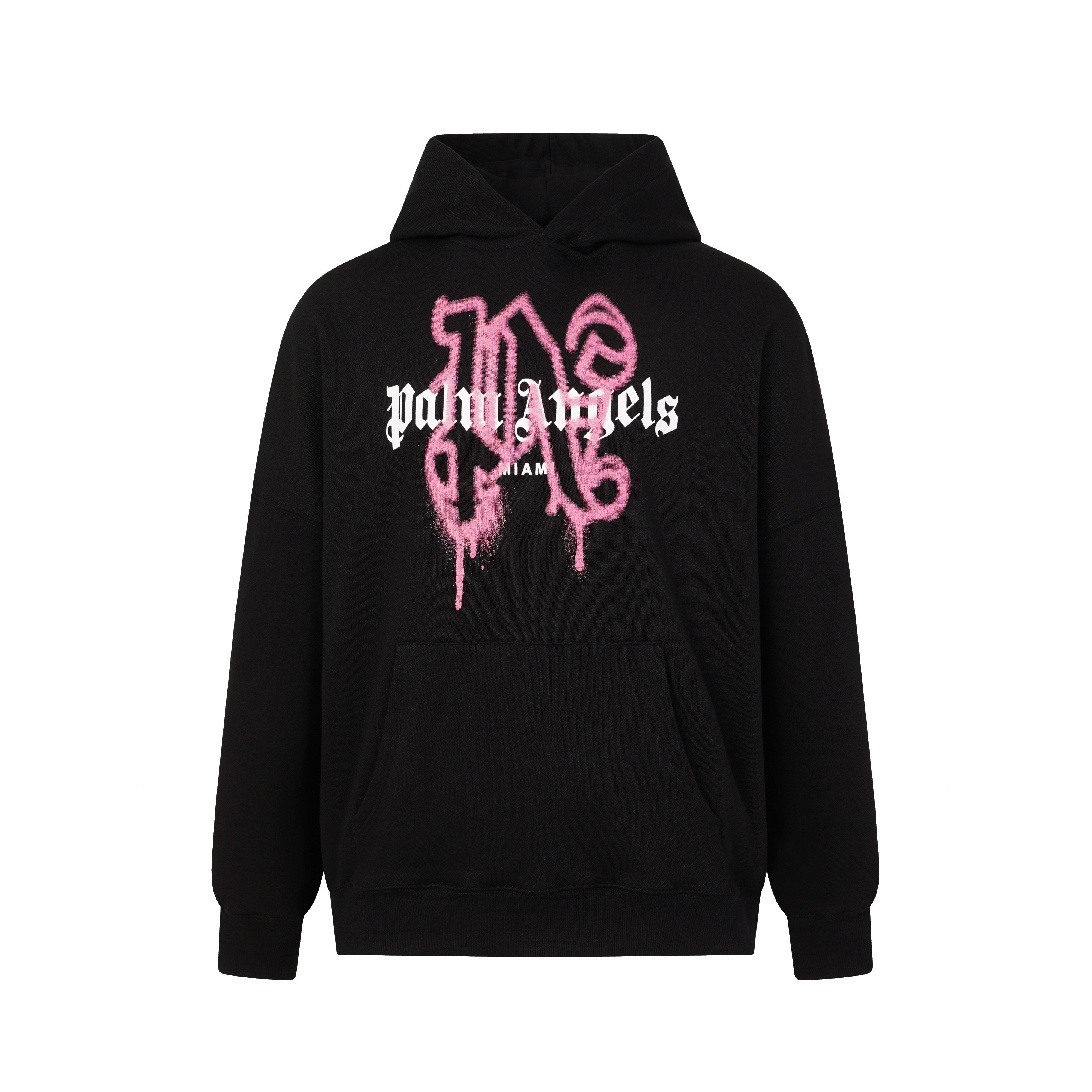 Palm Angels Spray Paint Graffiti Logo Oversized Hoodie