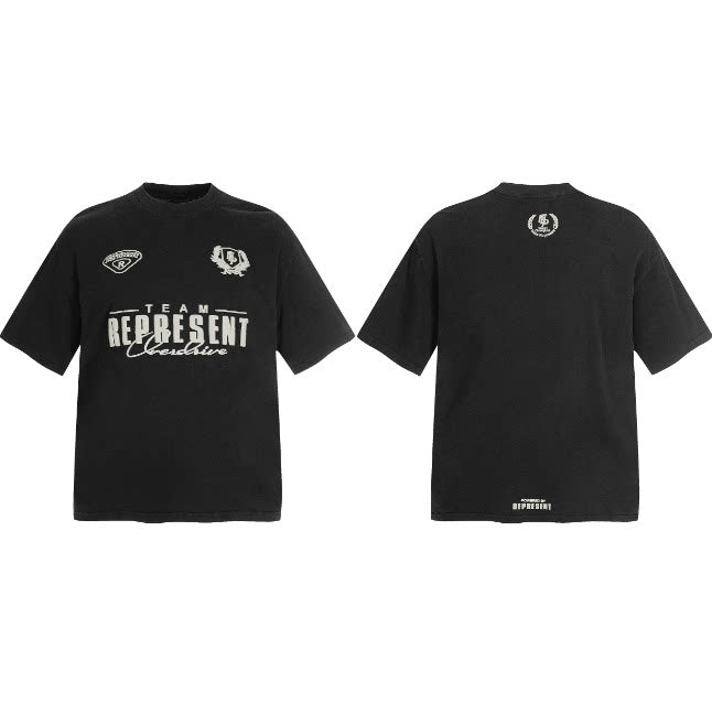 Represent Team Represent Crest Front Back Print Oversized T‑Shirt