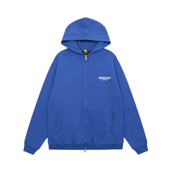 Represent Owners Club Bright Blue Oversized Full Zip‑Up Hoodie