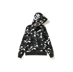 A BATHING APE ABC Camo Shark Full Zip Hoodie Black